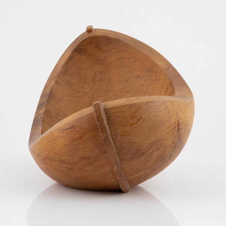 Roland Wilhelmsson, a wooden sculpture, signed and with pencil dated 1987.