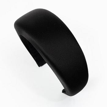 Prada, A black silk hairband.