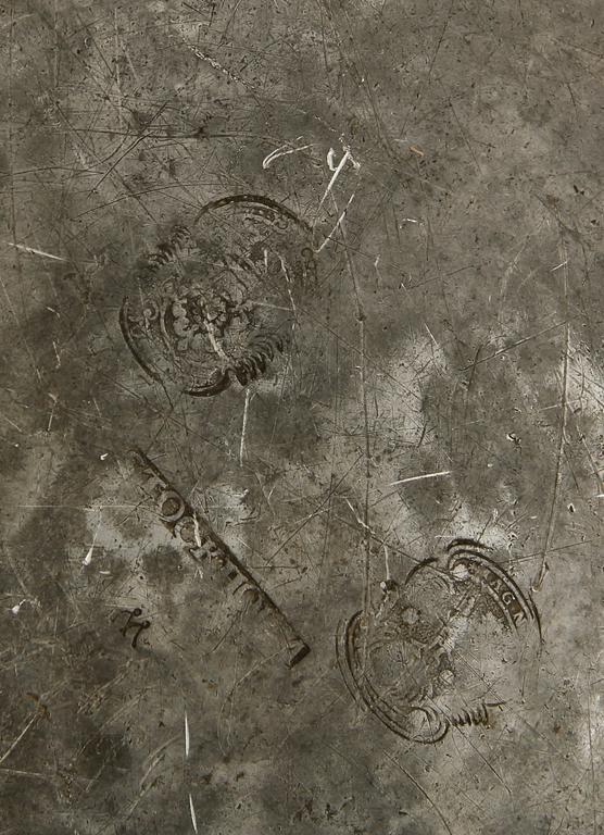 FAT, tenn, otydliga stämplar, Stockholm 1700-tal.