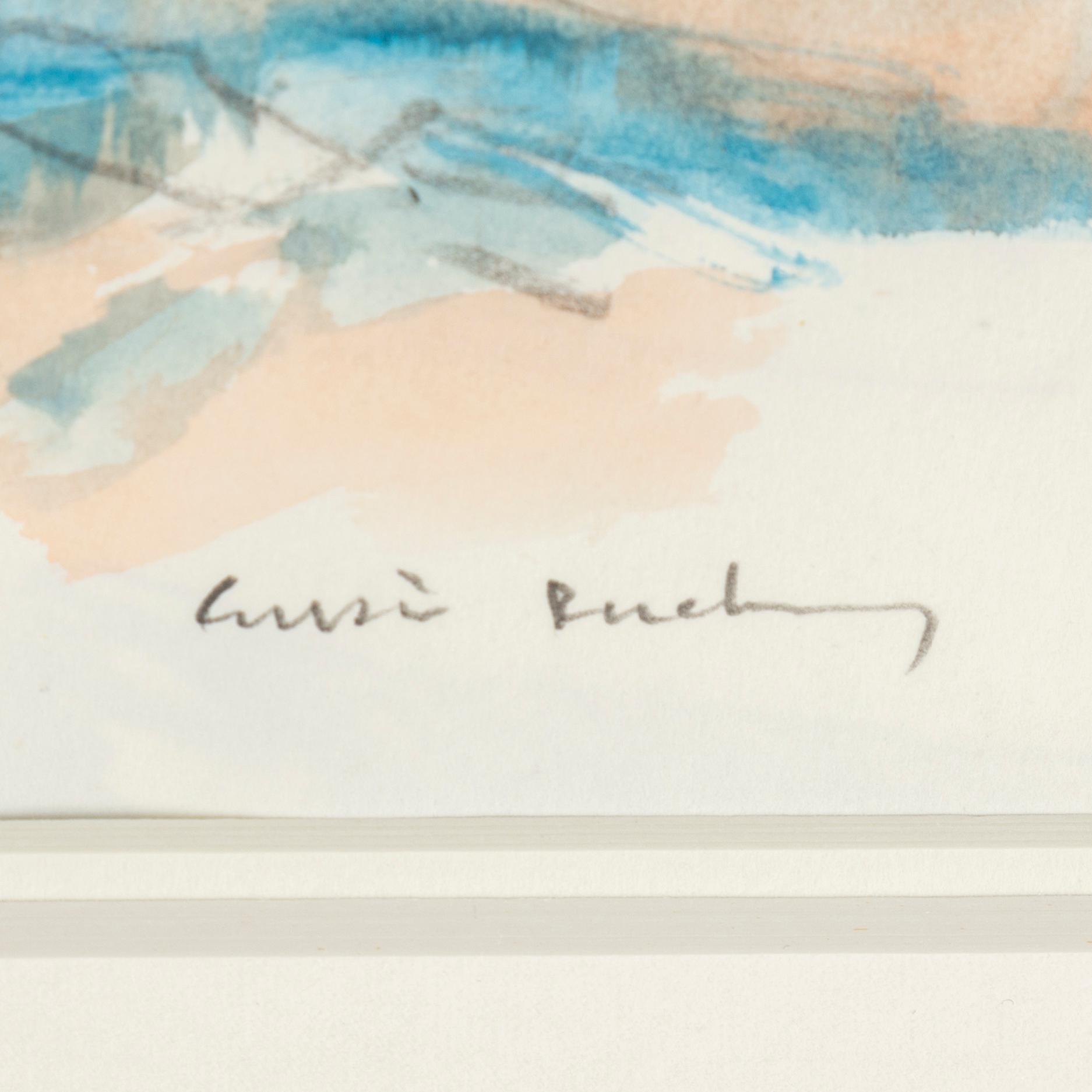 GUSTAV RUDBERG, watercolour and pencil, signer Gustav Rudberg and dated Svalbard 80 in pencil.