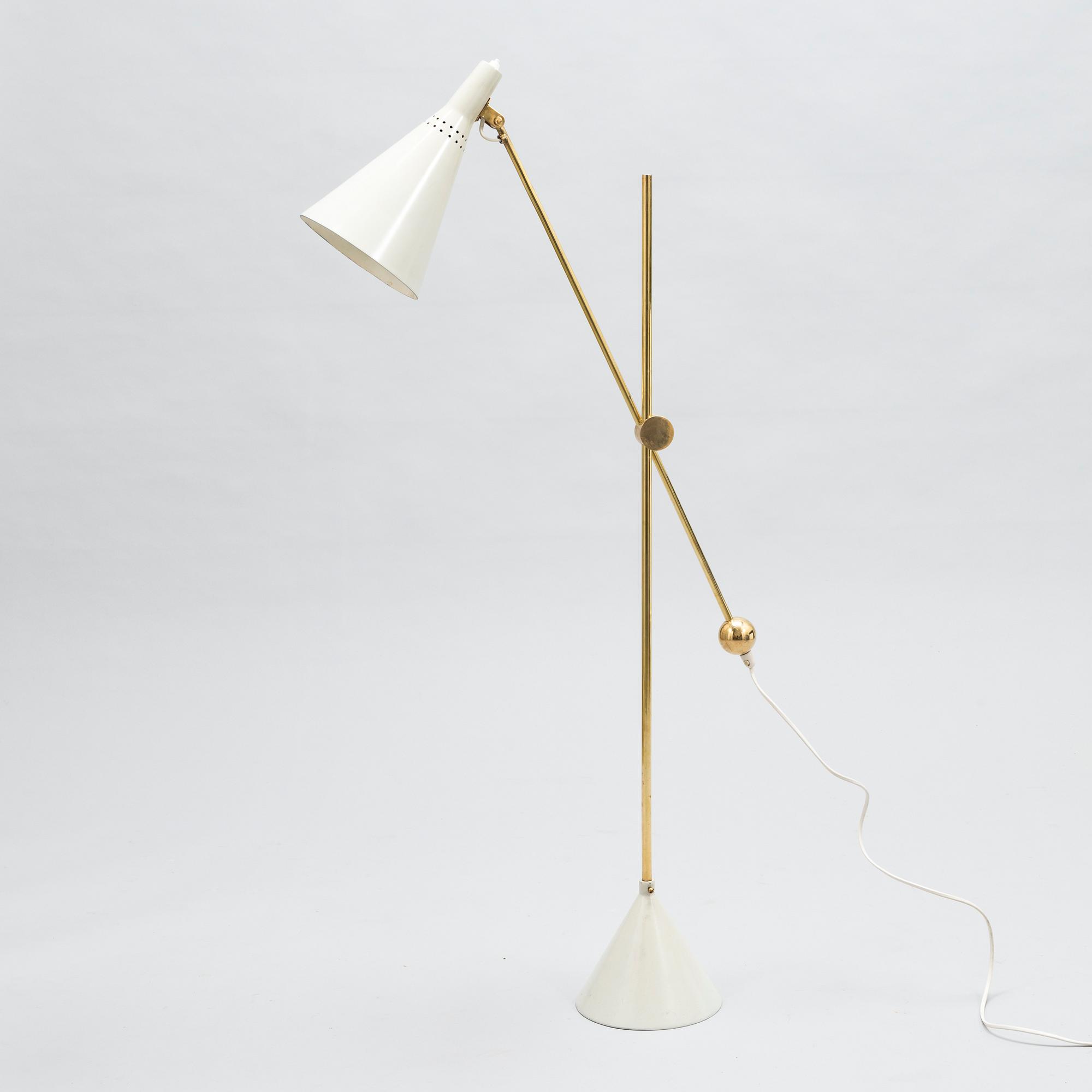 TAPIO WIRKKALA, A mid-20th century 'K 10-11' floor light for Idman, Finland.