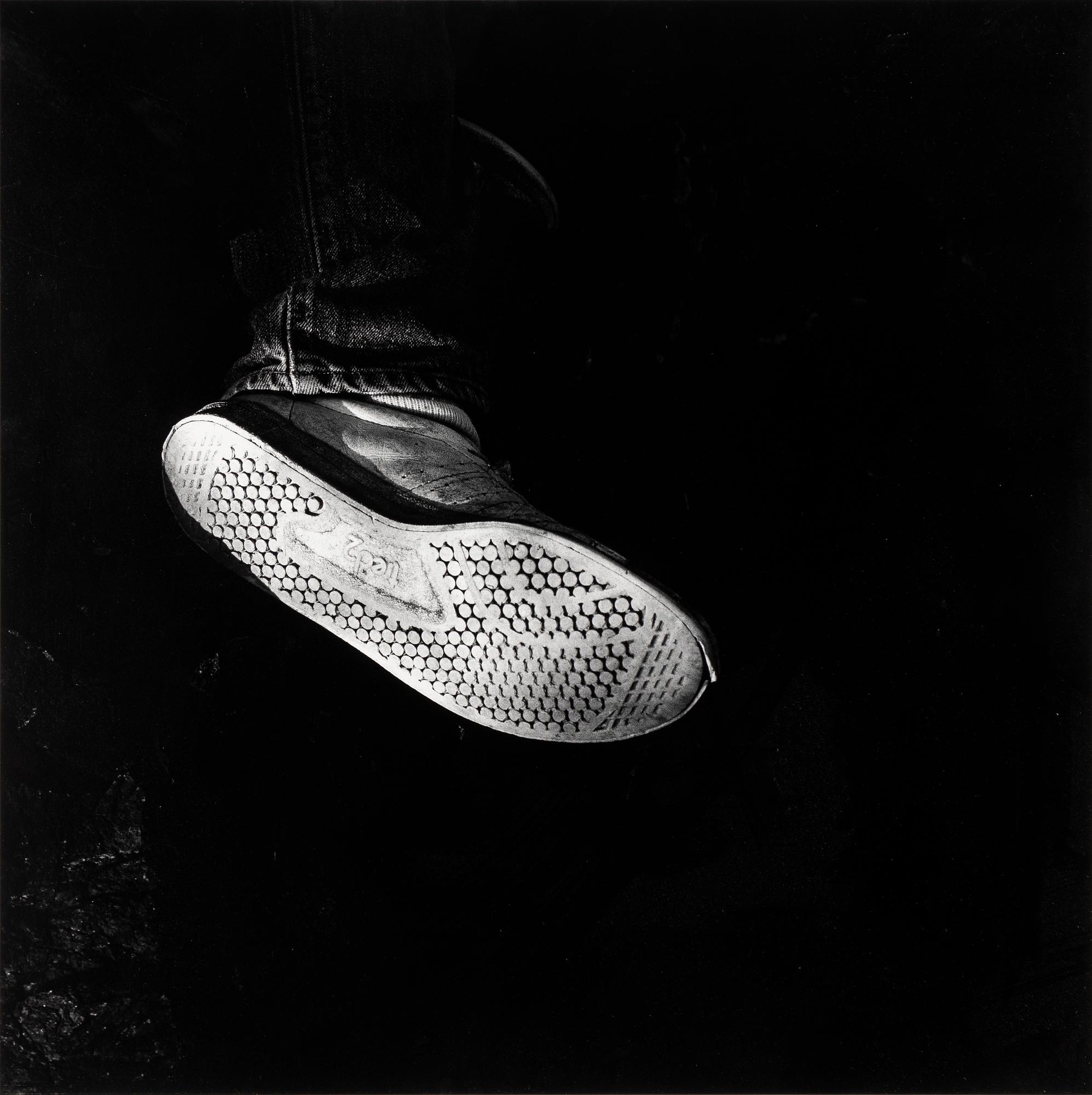 Robert Zuckerman, "Suspended Sneaker, El Cerrito, California", 1978.