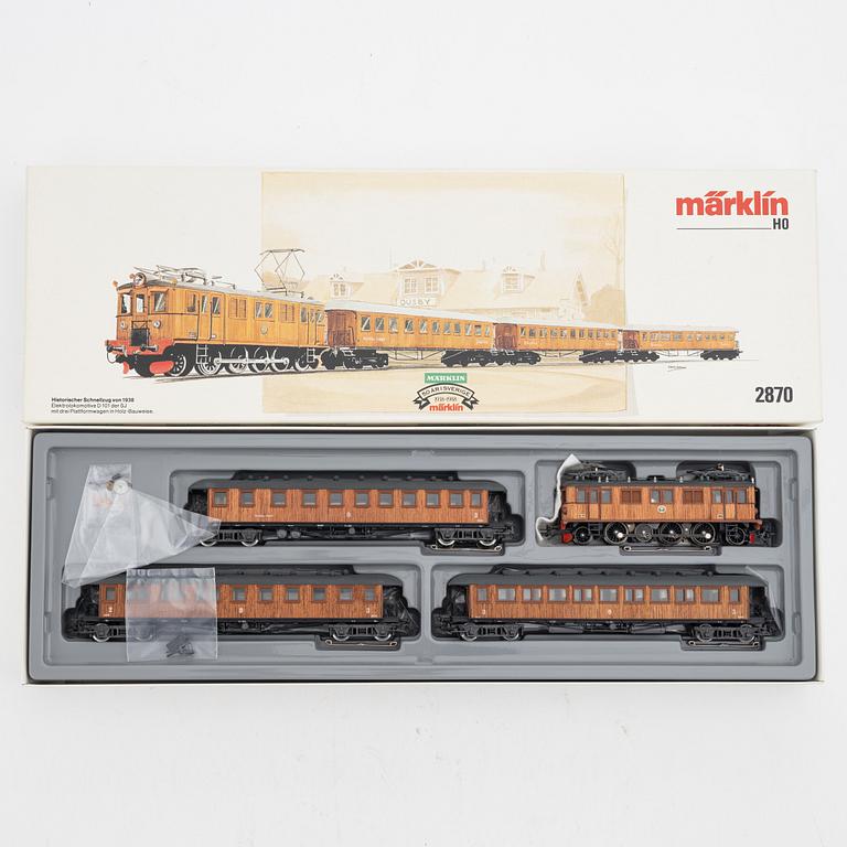 Märklin, tågset, modell nr 2870 spår H0, i låda.