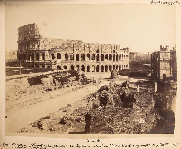 Photographs 6 boxes Forum Romanum, Rome around 1900.