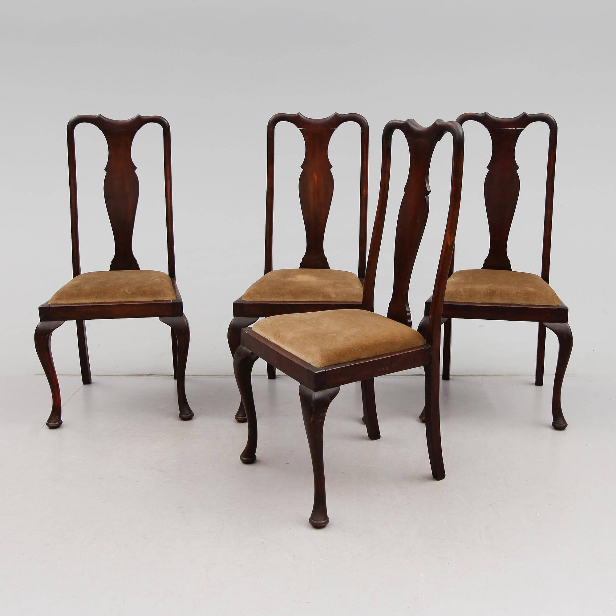 STOLAR, 4 st, England, 1900-talets första hälft.