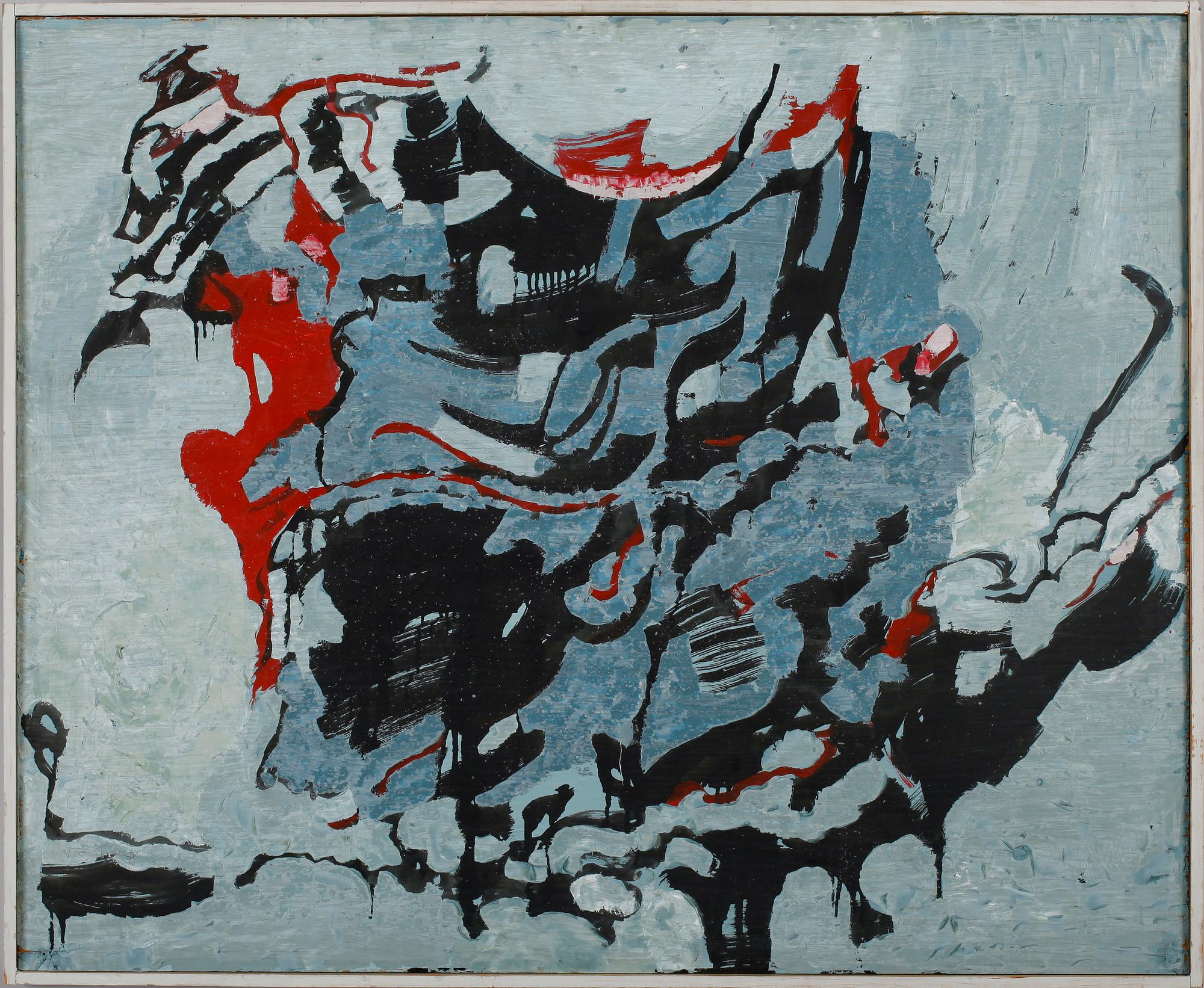 VIKING FORSBERG, olja på pannå, sign.