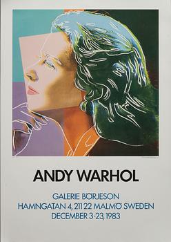 ANDY WARHOL, efter, affischer, 3 st, Galerie Börjeson 1983.
