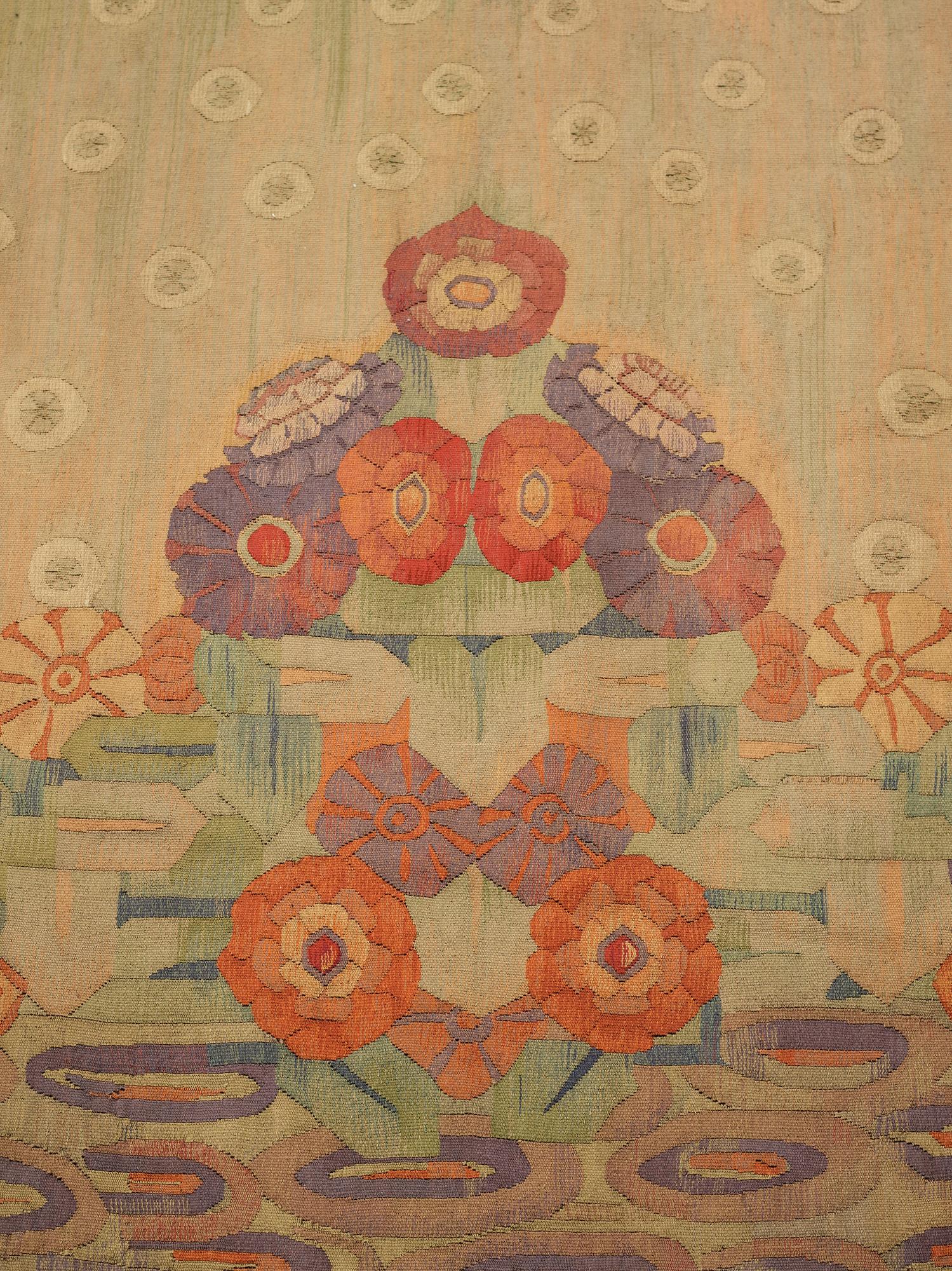Sigrid Hjertén, a tapestry, tapestry weave, approximately 245 x 125 cm, signed AA SH 1907 HV.
