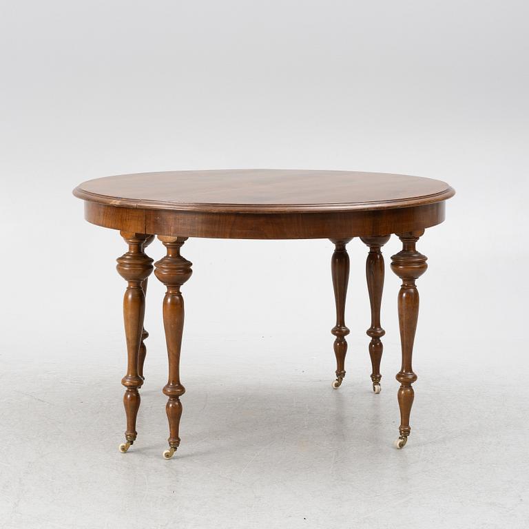 Dining table, late 19th century.
