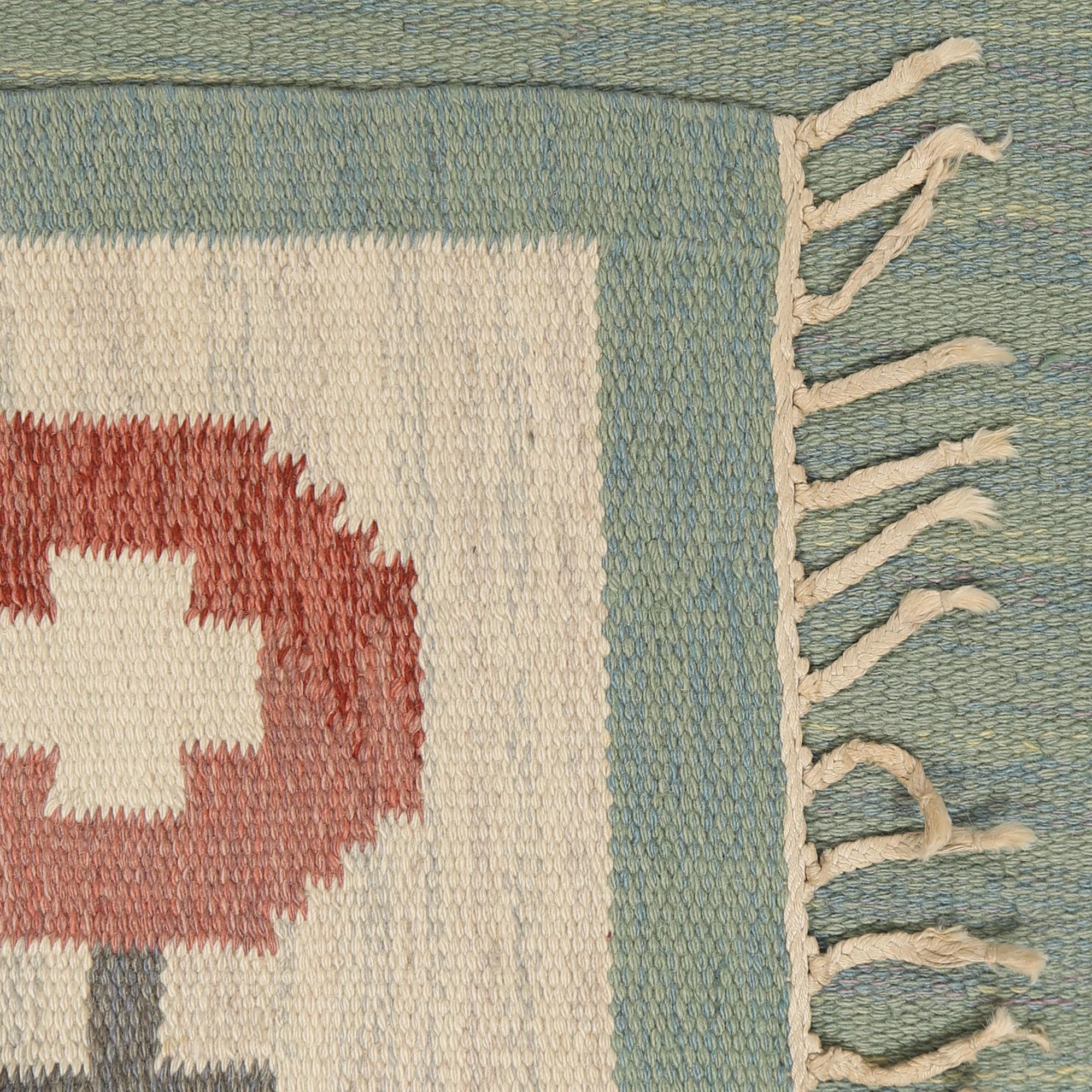 MATTA, rölakan, signerad AGS (Anna-Greta Sjöquist),  omkring 1900-talets mitt, 260 x 162 cm.