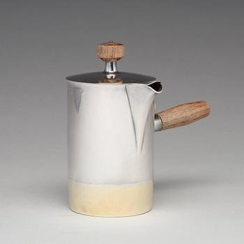 Birger Haglund, a sterling silver coffee pot, Stockholm 1956.