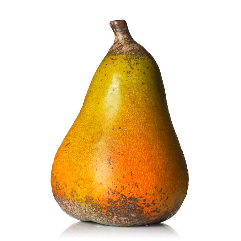 Hans Hedberg, a faience sculpture of a pear, Biot, France.
