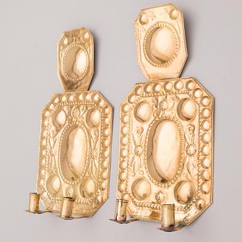 A PAIR OF WALL SCONCES, Baroque style late 19th century.