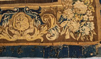 A tapestry, "Verdure", tapestry weave, ca 312-318 x 302-307 cm, Aubusson around 1700-first half of the 18th century.