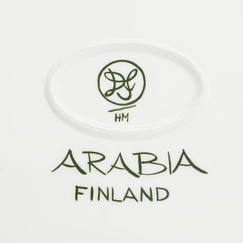 Dorrit von Fieandt, a porcelain bird tureen and a serving dish, monogram signed. Arabia, Finland 1980s.
