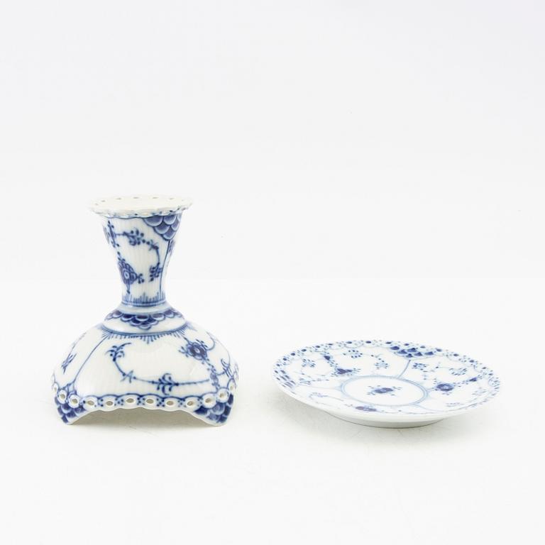 Service 6 pcs "Musselmalet Full Lace and Half Lace", Royal Copenhagen Denmark porcelain.