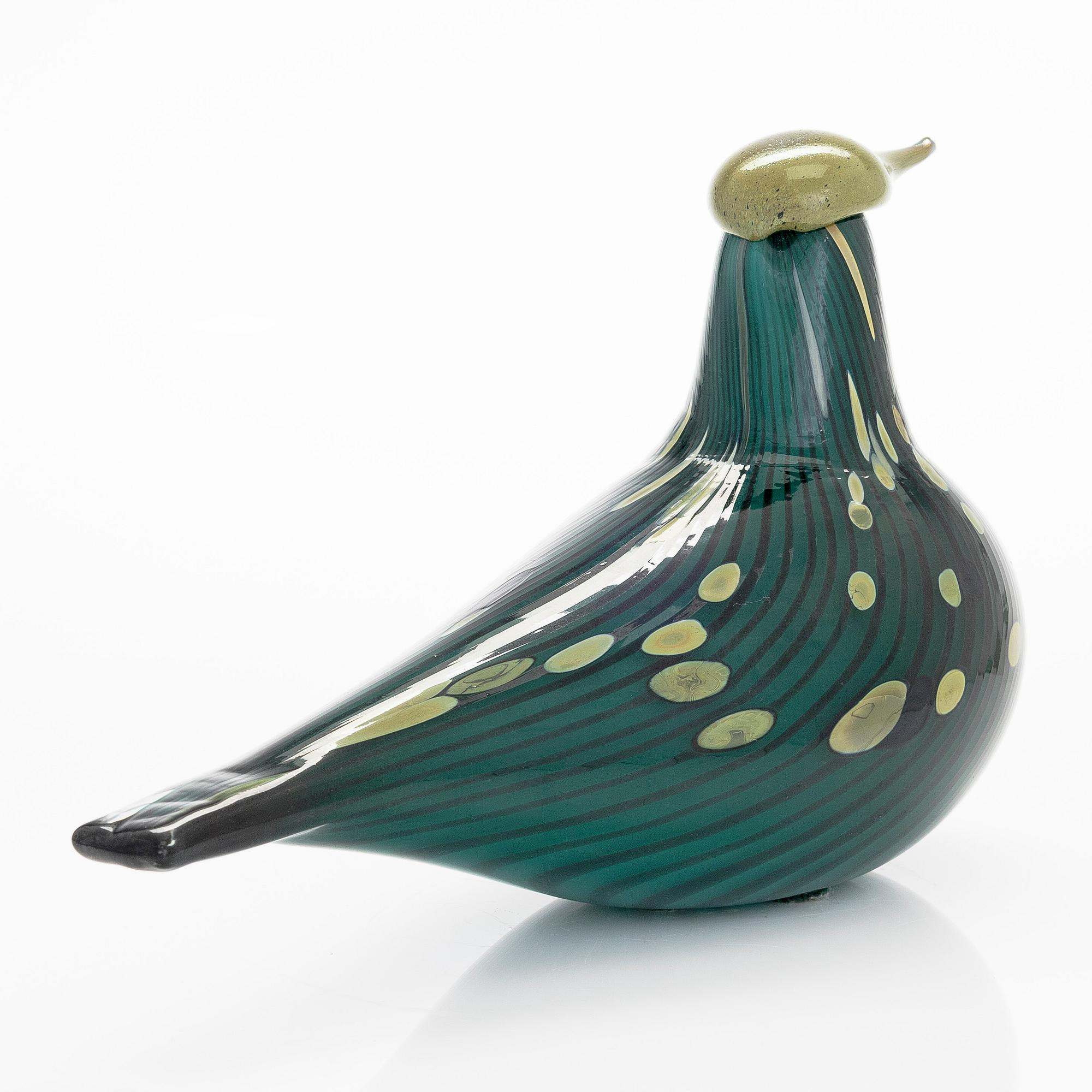 Oiva Toikka, glasfågel, "Suokuovi", Nuutajärvi Notsjö Pro Arte, Iittala, signerad och numrerad 643/3000.