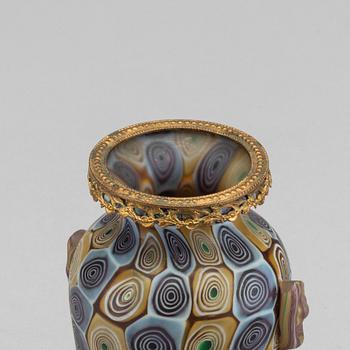 FRATELLI TOSO, ascribed  an Art Nouveau murrine glass vase.