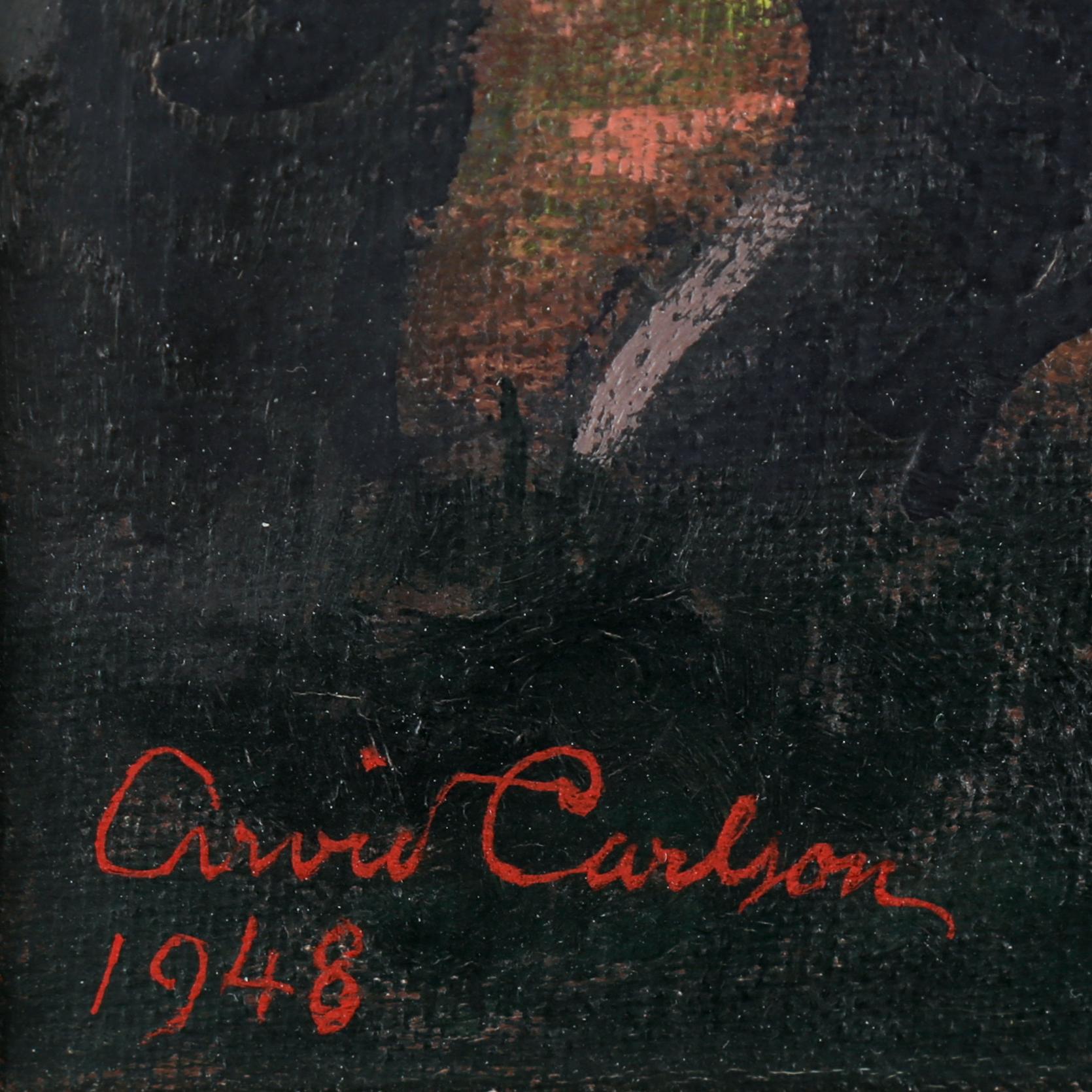 ARVID CARLSON, oil on canvas, signed and dated 1948.