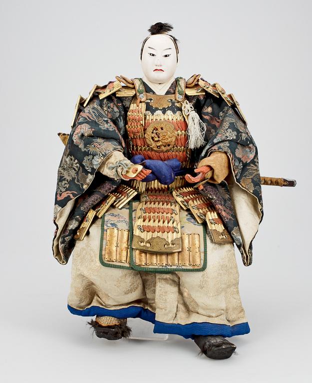 FIGUR, papier maché och tyg, Japan, 1900-talets början.