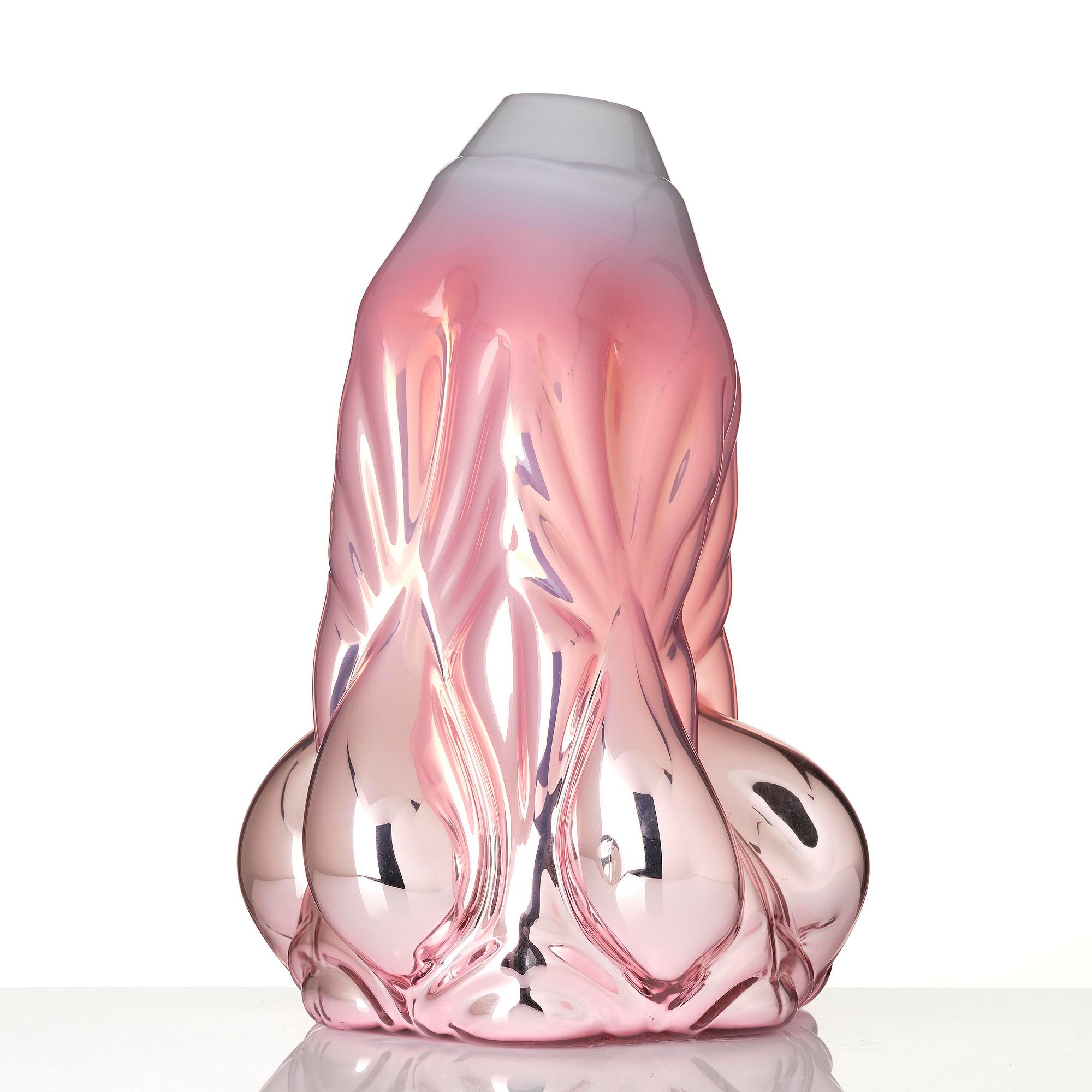 Hanna Hansdotter, a "Dripping print" glass sculpture, ed. AP 1/2, The Glass Factory, Boda Glasbruk, Sweden 2018.
