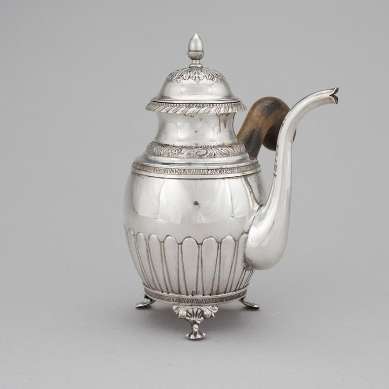 COFFEE POT , silver, P Holmberg, Örebro, 1856. Tot weight of 429 grams.