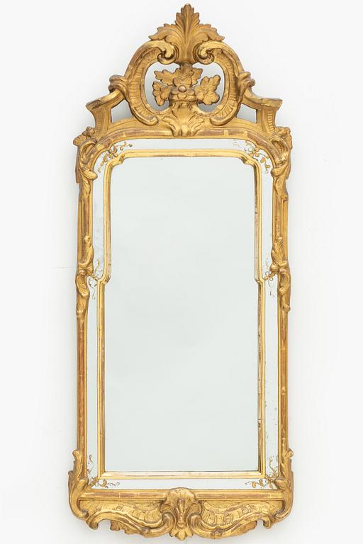 Niclas Meunier, Spegel, av Nils Meunier (mästare i Stockholm 1754-97, kunglig hovspegelmakare 1769). Rokoko.