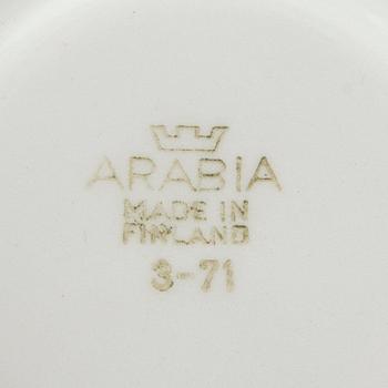 Göran Bäck, copper with tray 12 pieces Arabia Finland porcelain.