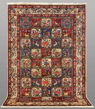 A CARPET, Figural Baktiari, ca 303 x 207 cm.