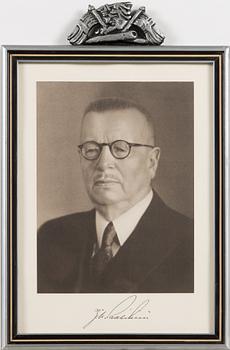 Framed print of Paasikivi, President of Finland. 1940s.