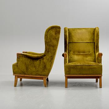 FÅTÖLJER, ett par, 1900-talets mitt.