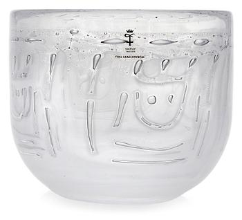 1017. A Bengt Edenfalk glass bowl, "Thalatta", Skruf 1970´s.