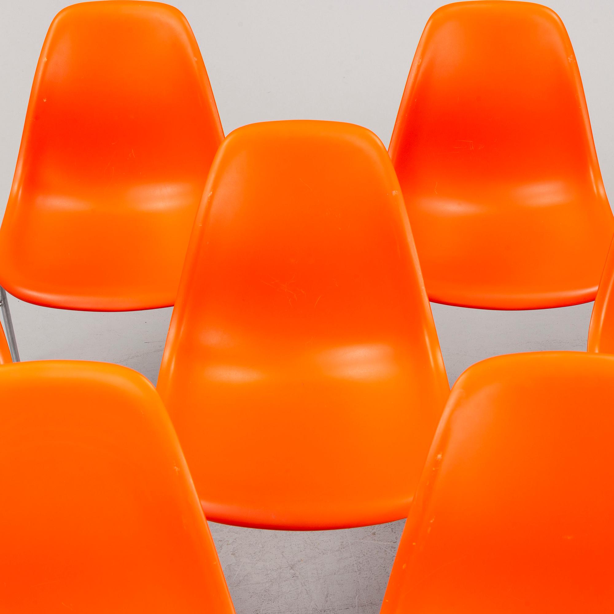 CHARLES & RAY EAMES, stolar, 7 st, "DSS", Vitra, 2000.
