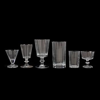 Elis Bergh · SERVIS, 53 delar, glas, "Karlberg", Elis Bergh Kosta.