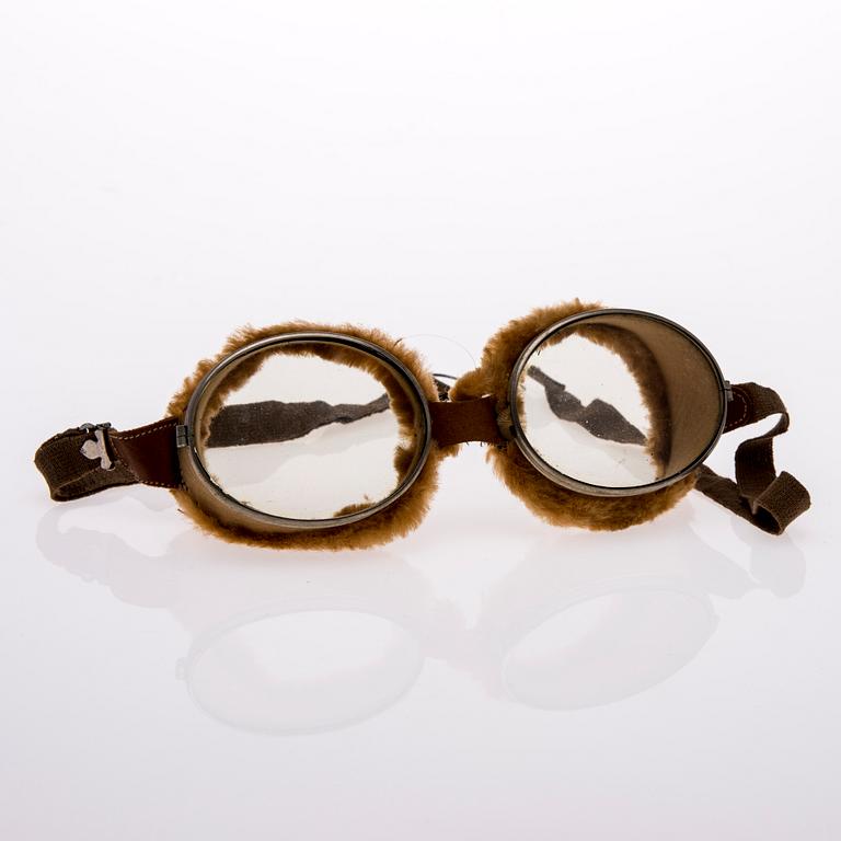 KÖRGLASÖGON, "Lunettes pour automobilistes, cyclistes, aviateurs" JBJ, Frankrike tidigt 1900-tal.