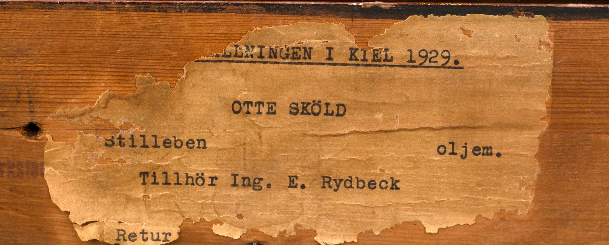 OTTE SKÖLD, oil on panel, signed Otte S.