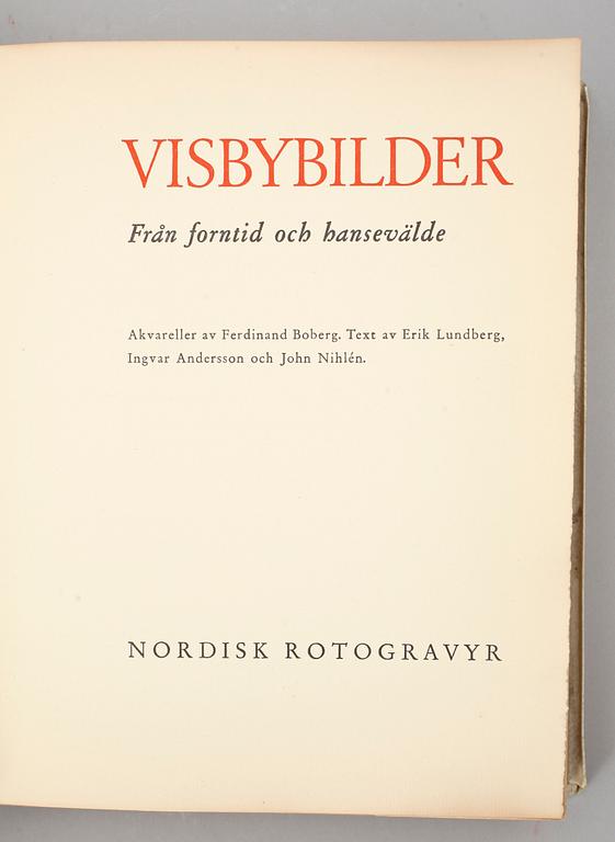 BÖCKER, 3 vol, bla "Grönsö, hemmet i ett stort uppländskt herrgårdshus" av Sigurd Wallin, Stockholm 1952.