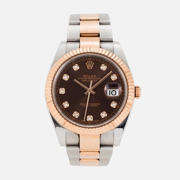 ROLEX, Oyster Perpetual, Datejust 41, Chronometer, wristwatch, 41 mm,