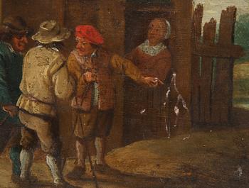 OKÄND KONSTNÄR, olja på pannå, 1800-tal.