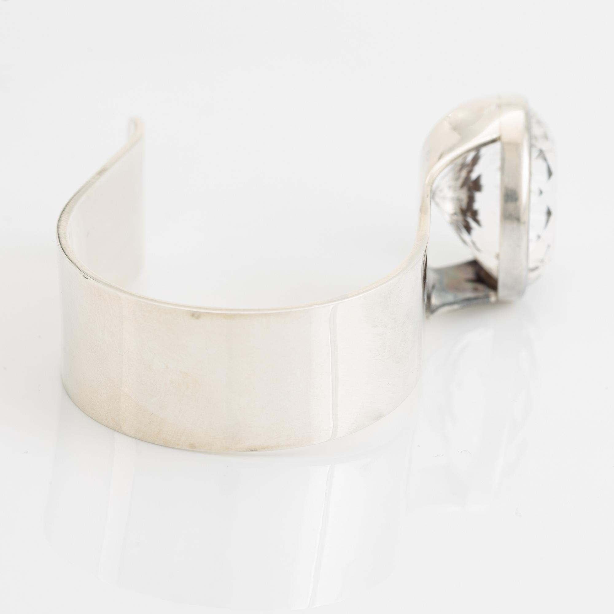 Schutz Lindahl,bangle silver with rock crystal.