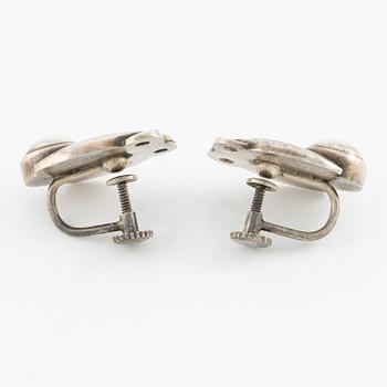 Georg Jensen, a pair of earrings, sterling silver.