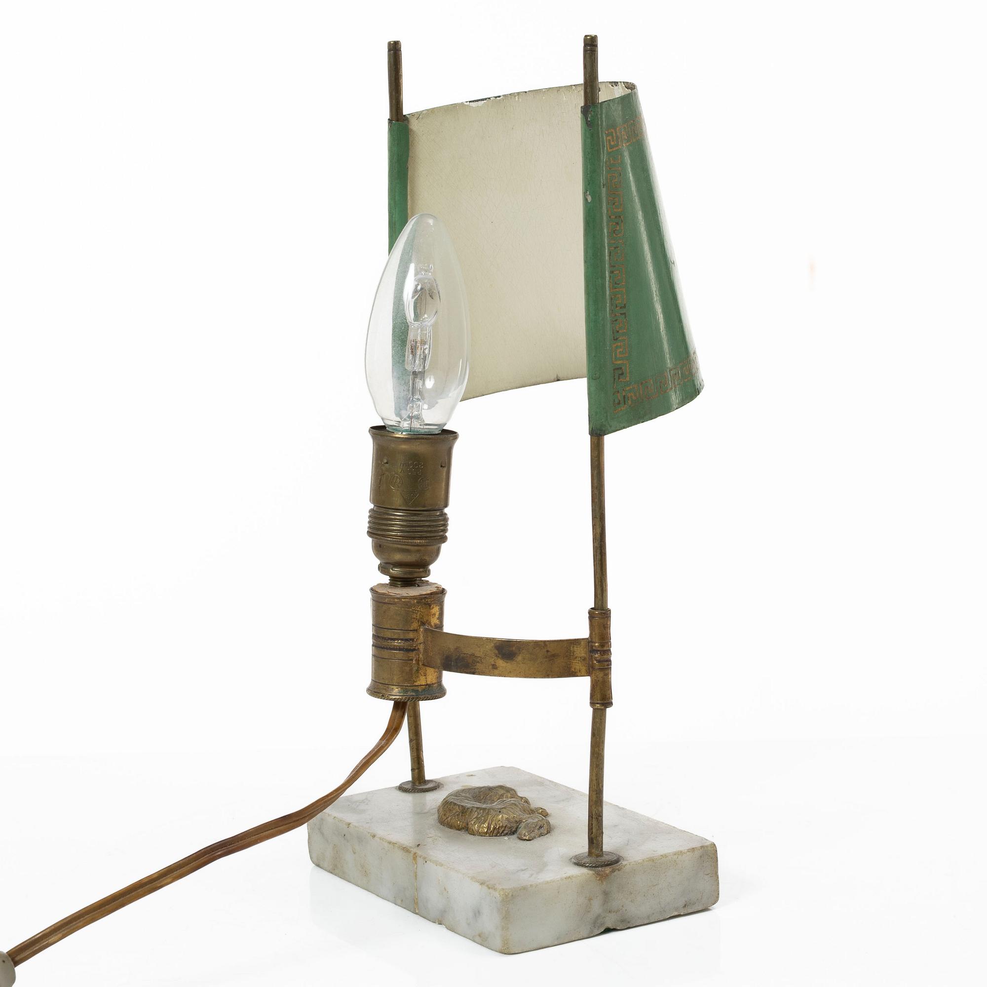 A late Gustavian one-light reading lamp, circa 1800.