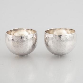 Six Swedish Sterling Silver Tumblers, mark of Rey Urban, Stockholm 1991.