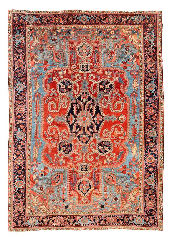 A carpet, semi-antique Heriz, ca 376-373,5 x 267 cm.