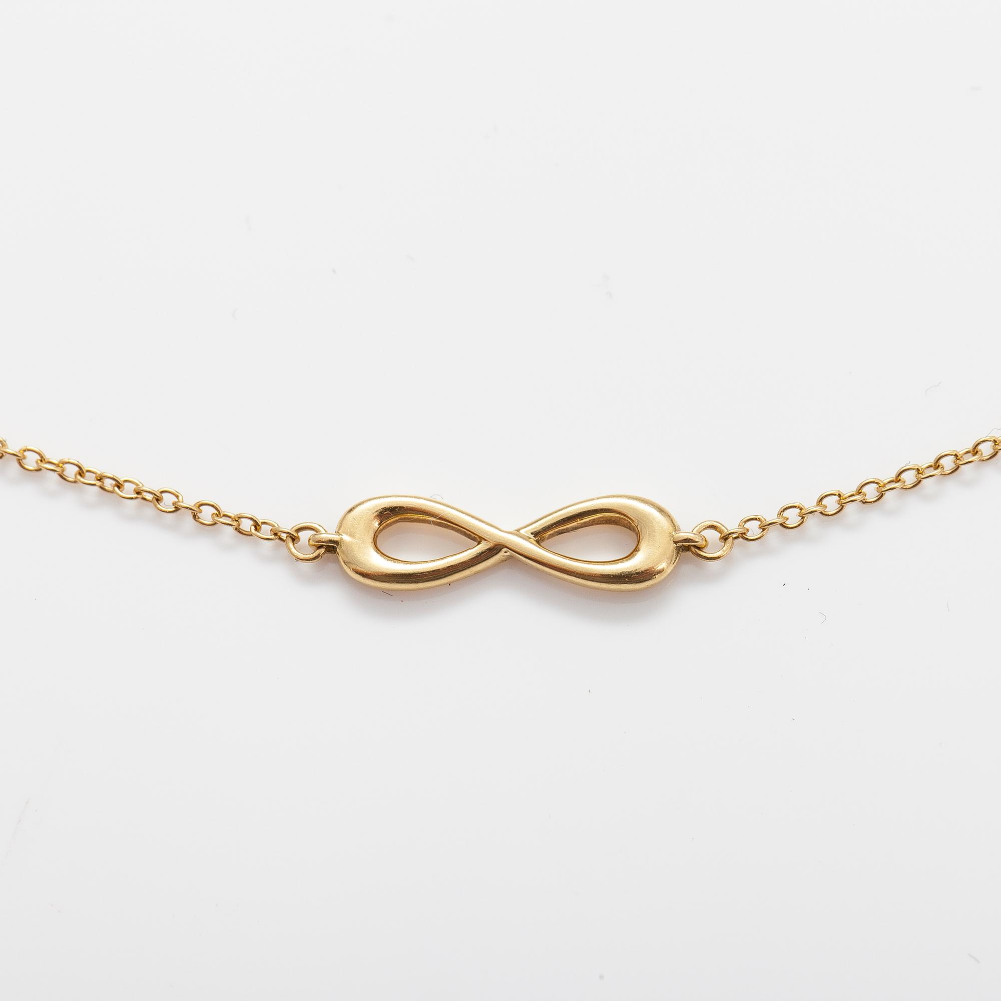 TIFFANY & CO, An 18K gold necklace, marked Tiffany & co.