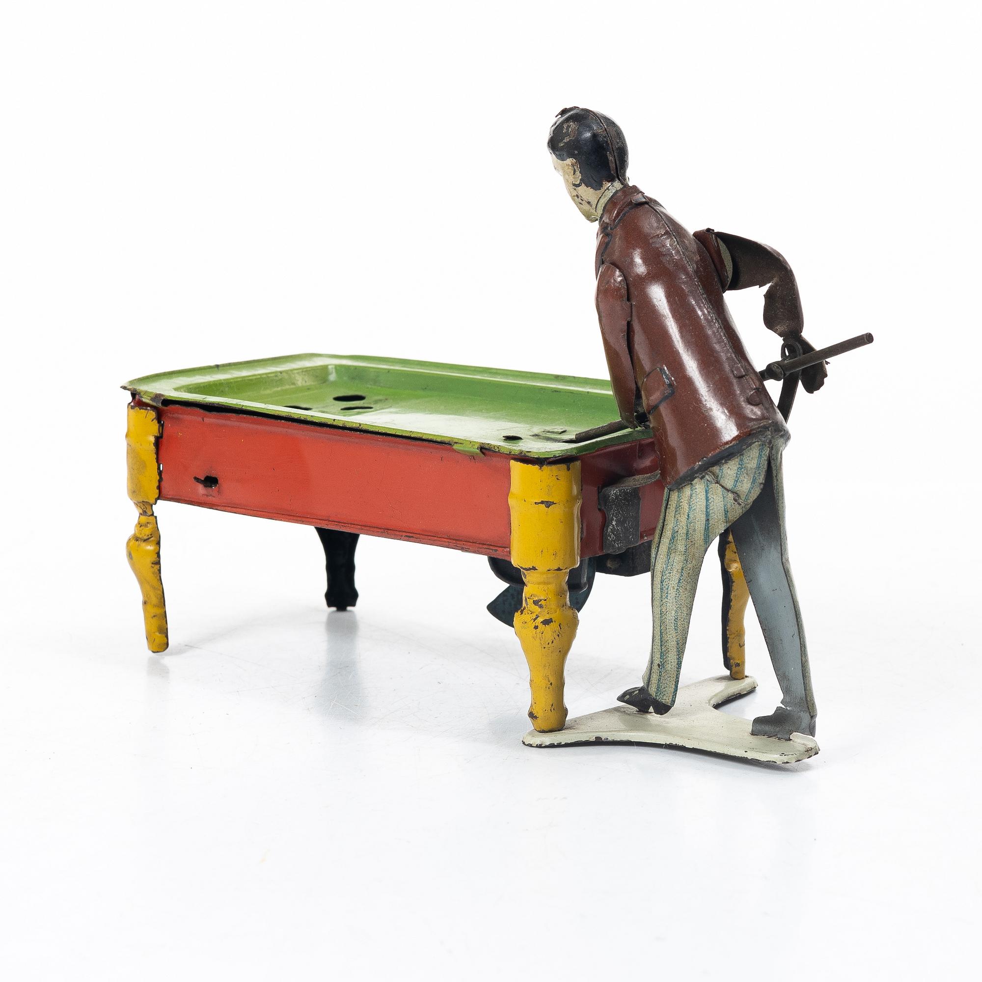 Kienberger & Co. (Ki. Co.) plåtleksak, “The Great Billiard Champion”, 1920-tal.