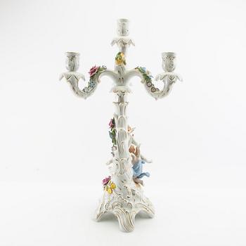 Candelabrum Schierholz Germany mid-20th century porcelain.