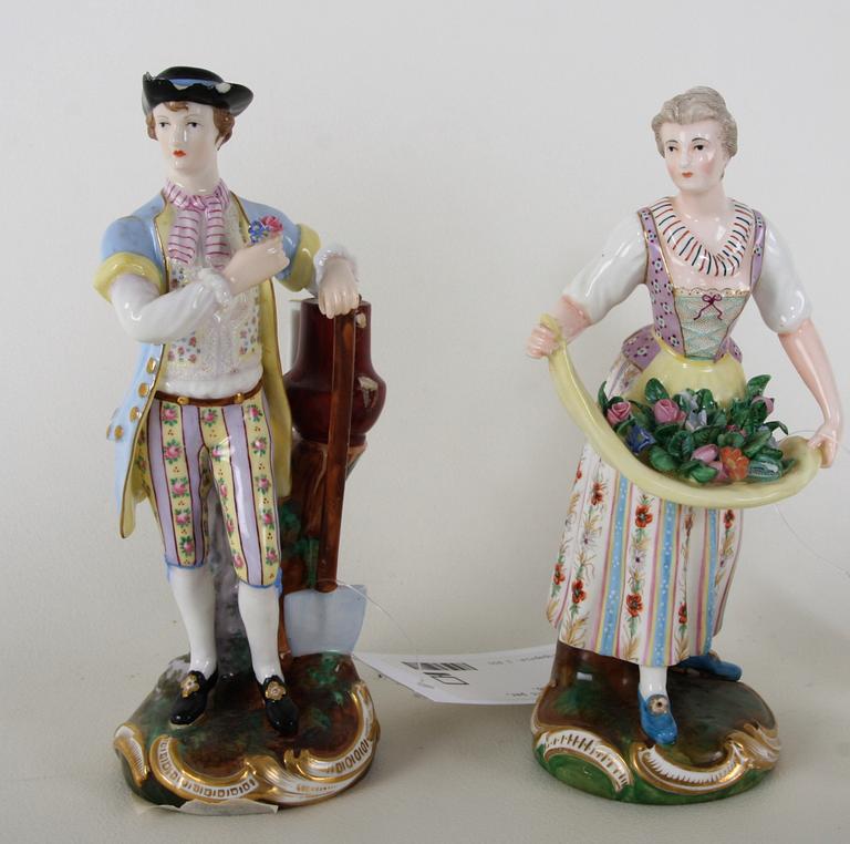 FIGURINER, ett par, porslin, Rörstrand.