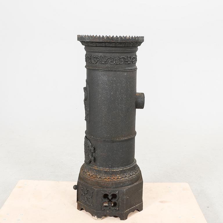 An early 1900s cast iron stove.