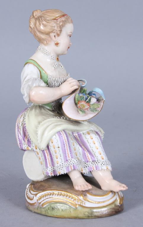 FIGURIN, porslin, Meissen.